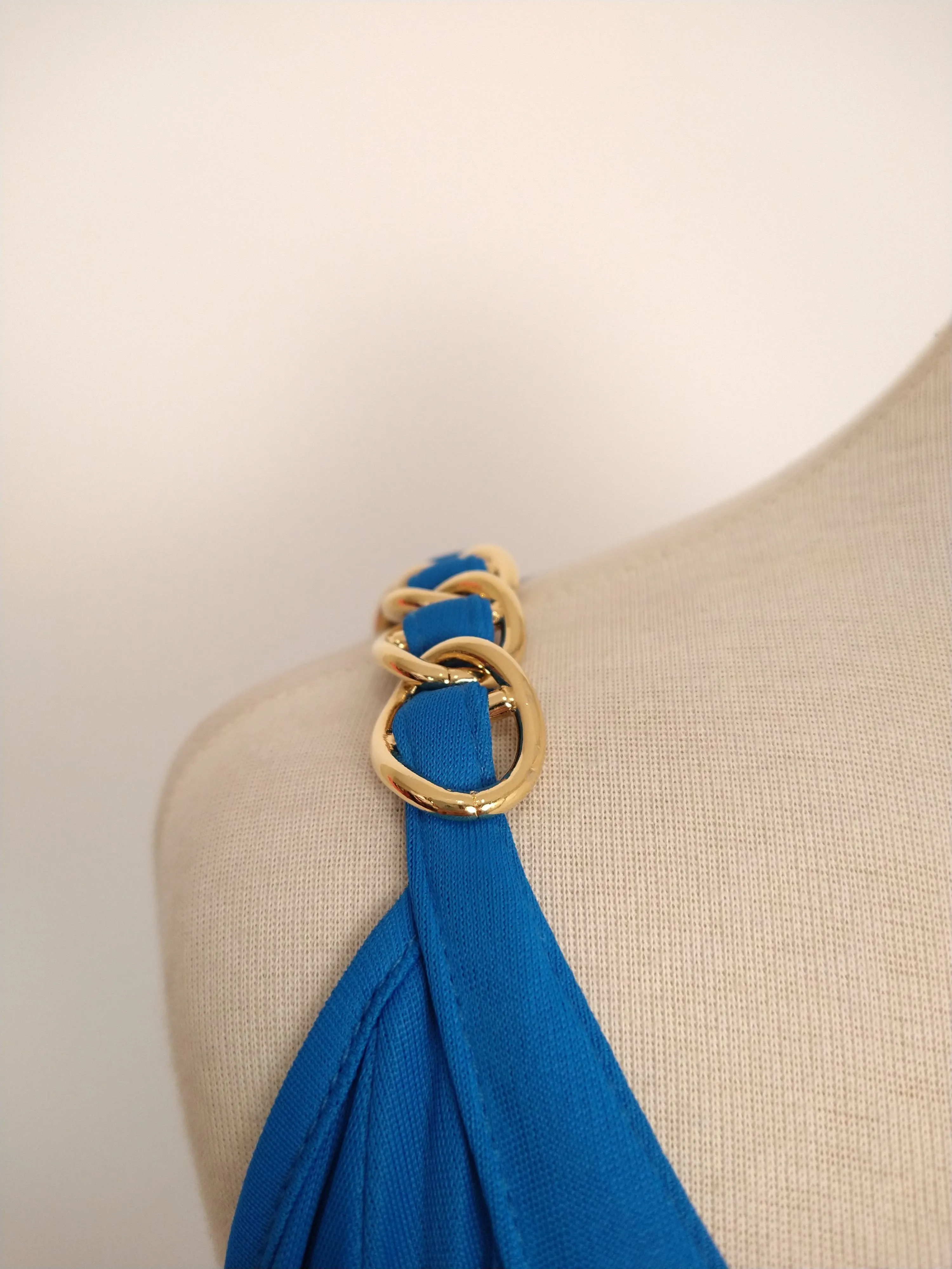 00's Sexy Blue Italian Designer Mini Dress by Dolce And Gabbana