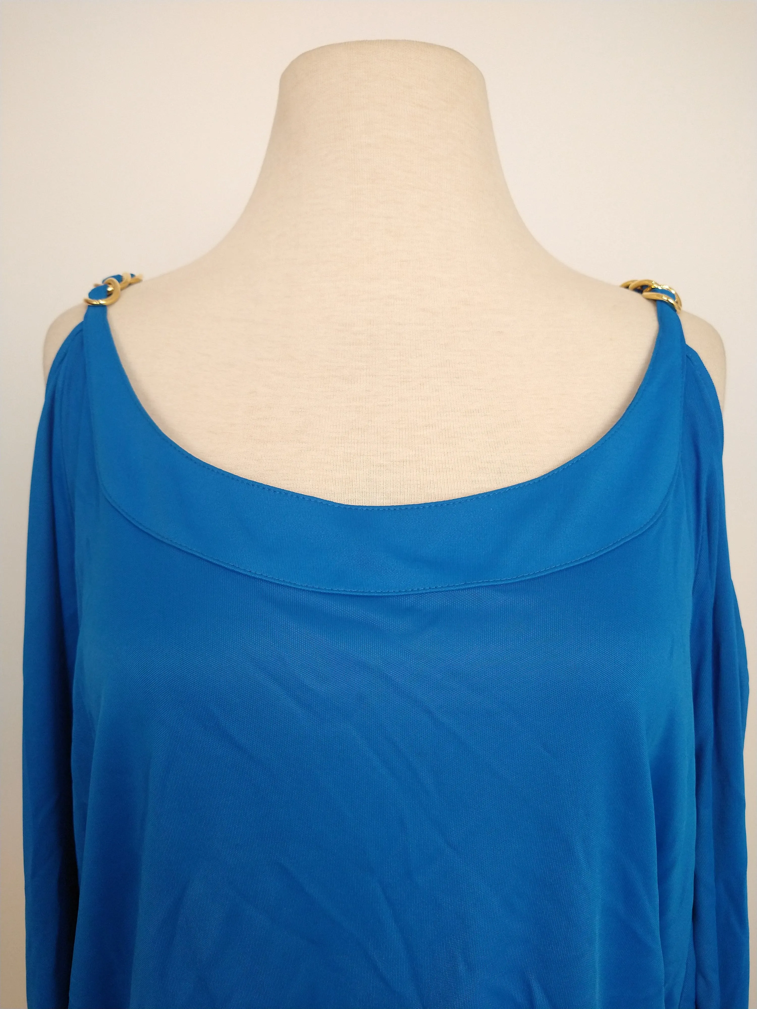 00's Sexy Blue Italian Designer Mini Dress by Dolce And Gabbana