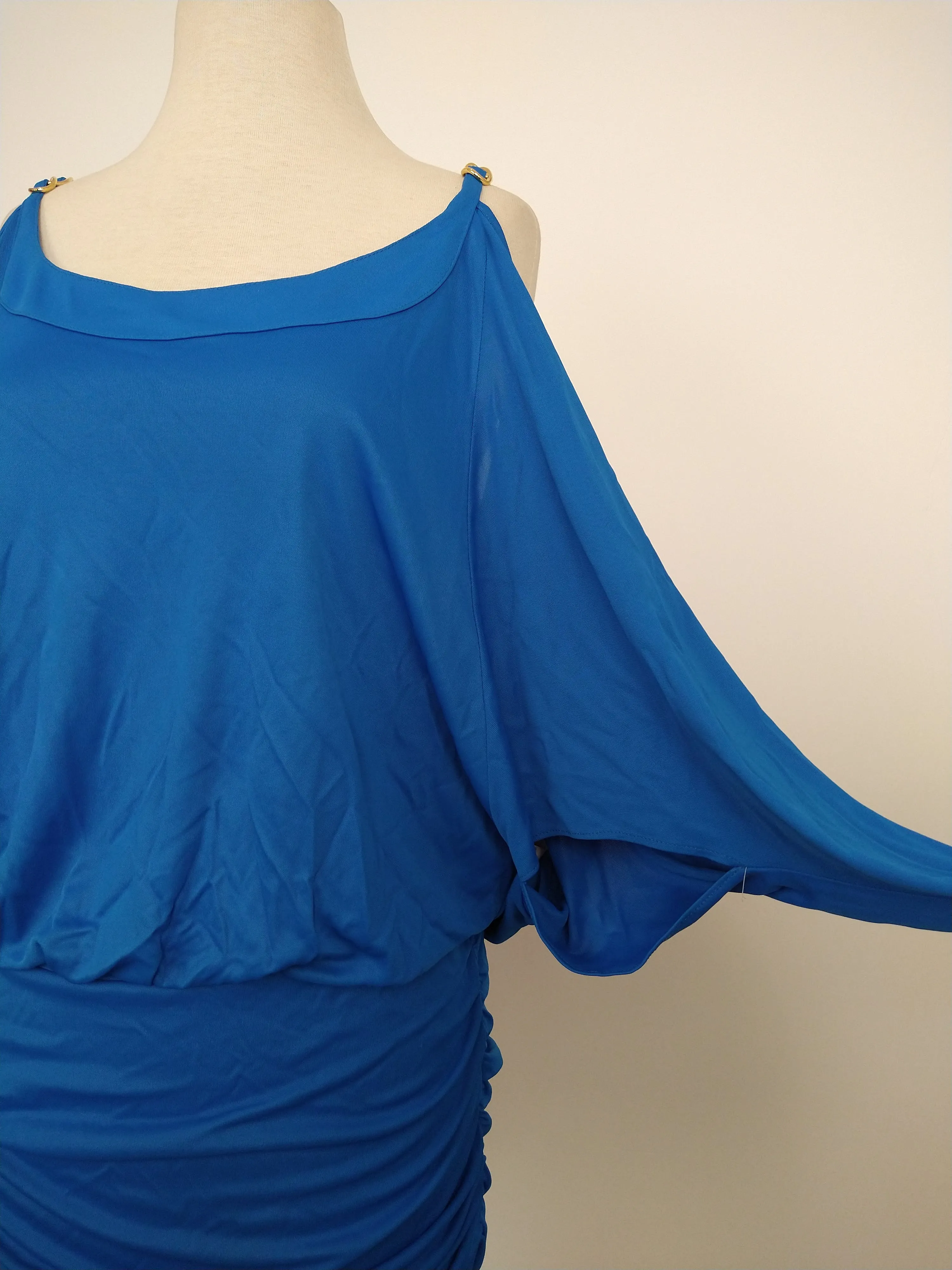 00's Sexy Blue Italian Designer Mini Dress by Dolce And Gabbana