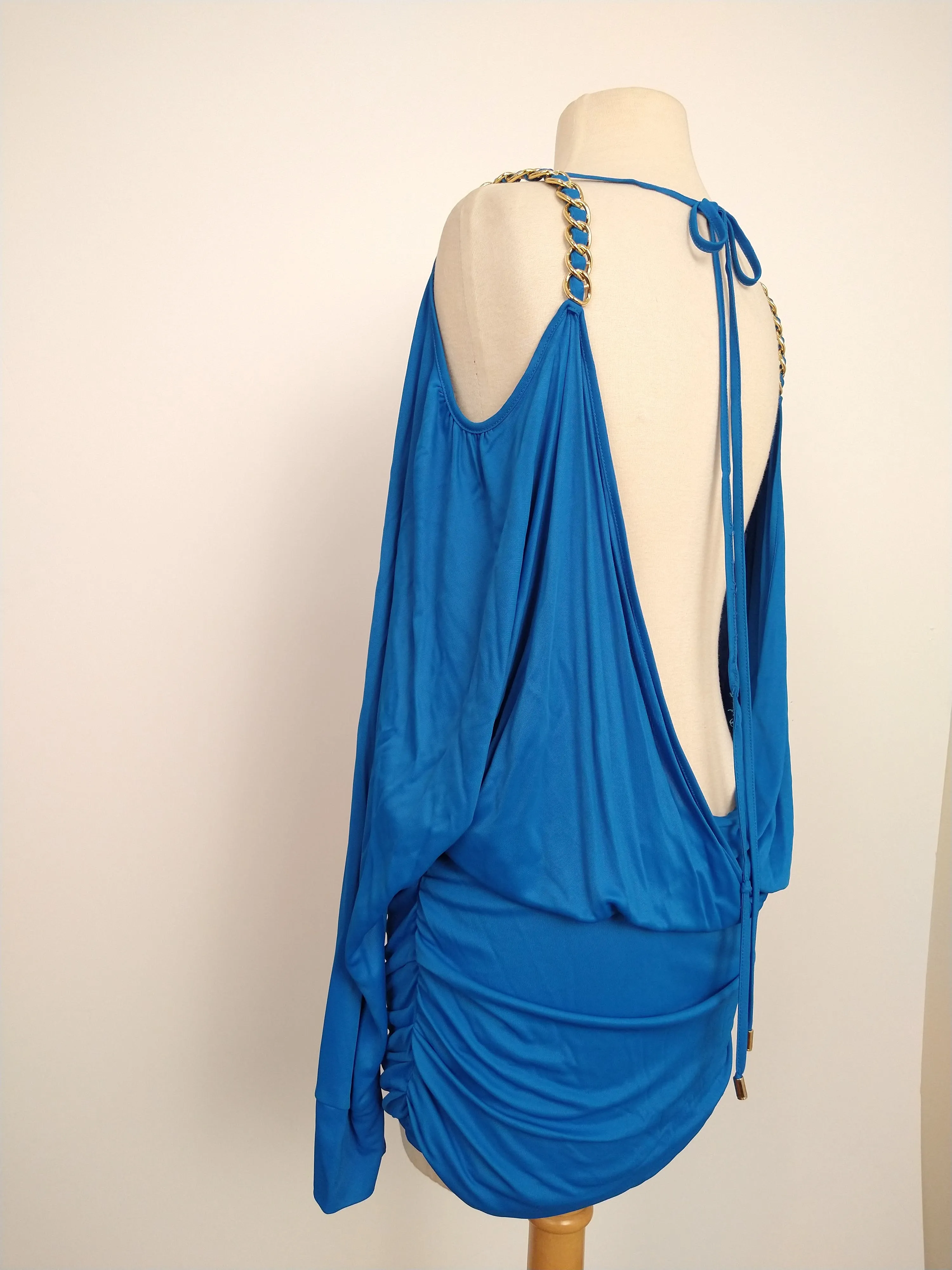 00's Sexy Blue Italian Designer Mini Dress by Dolce And Gabbana