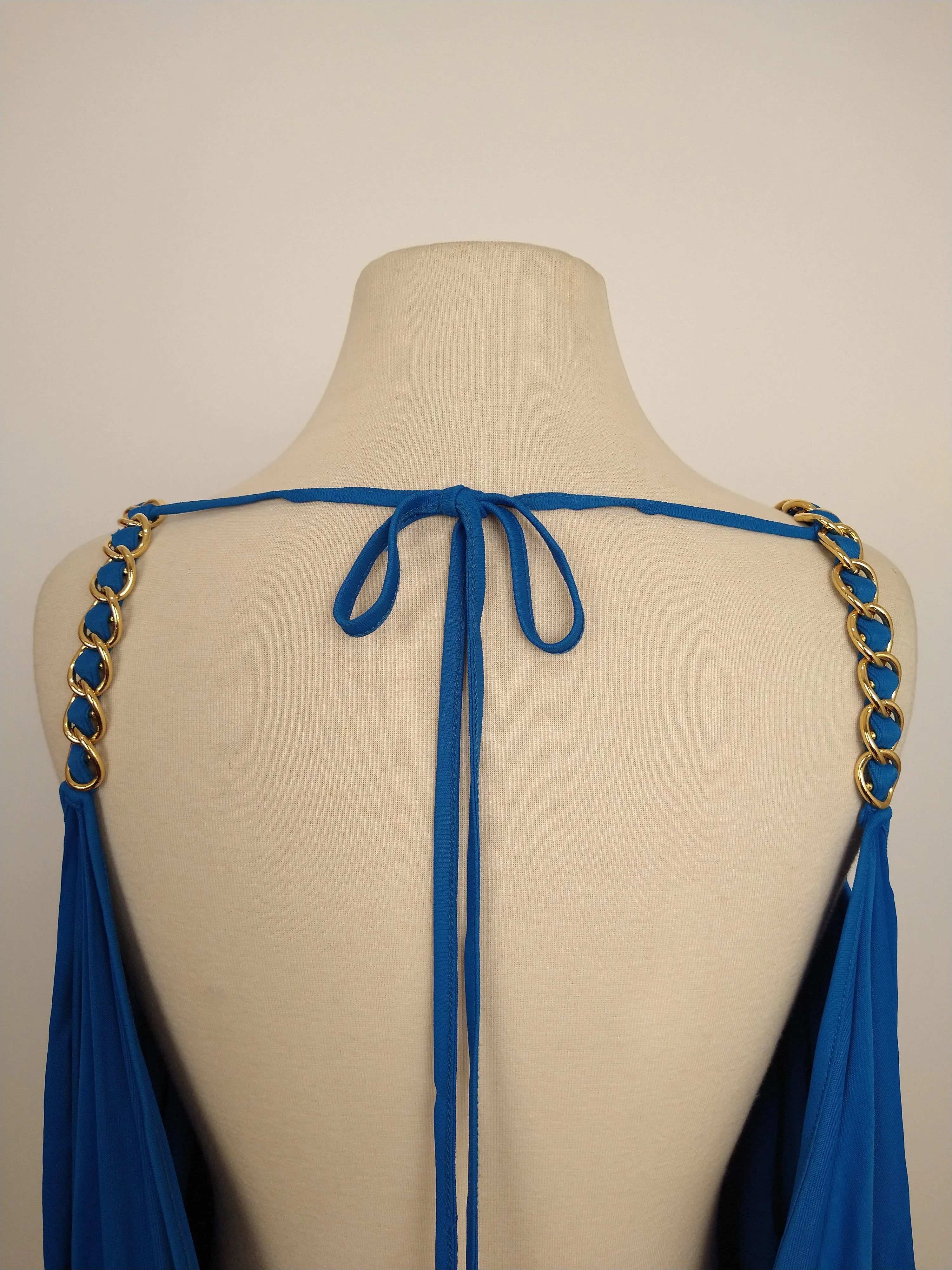00's Sexy Blue Italian Designer Mini Dress by Dolce And Gabbana
