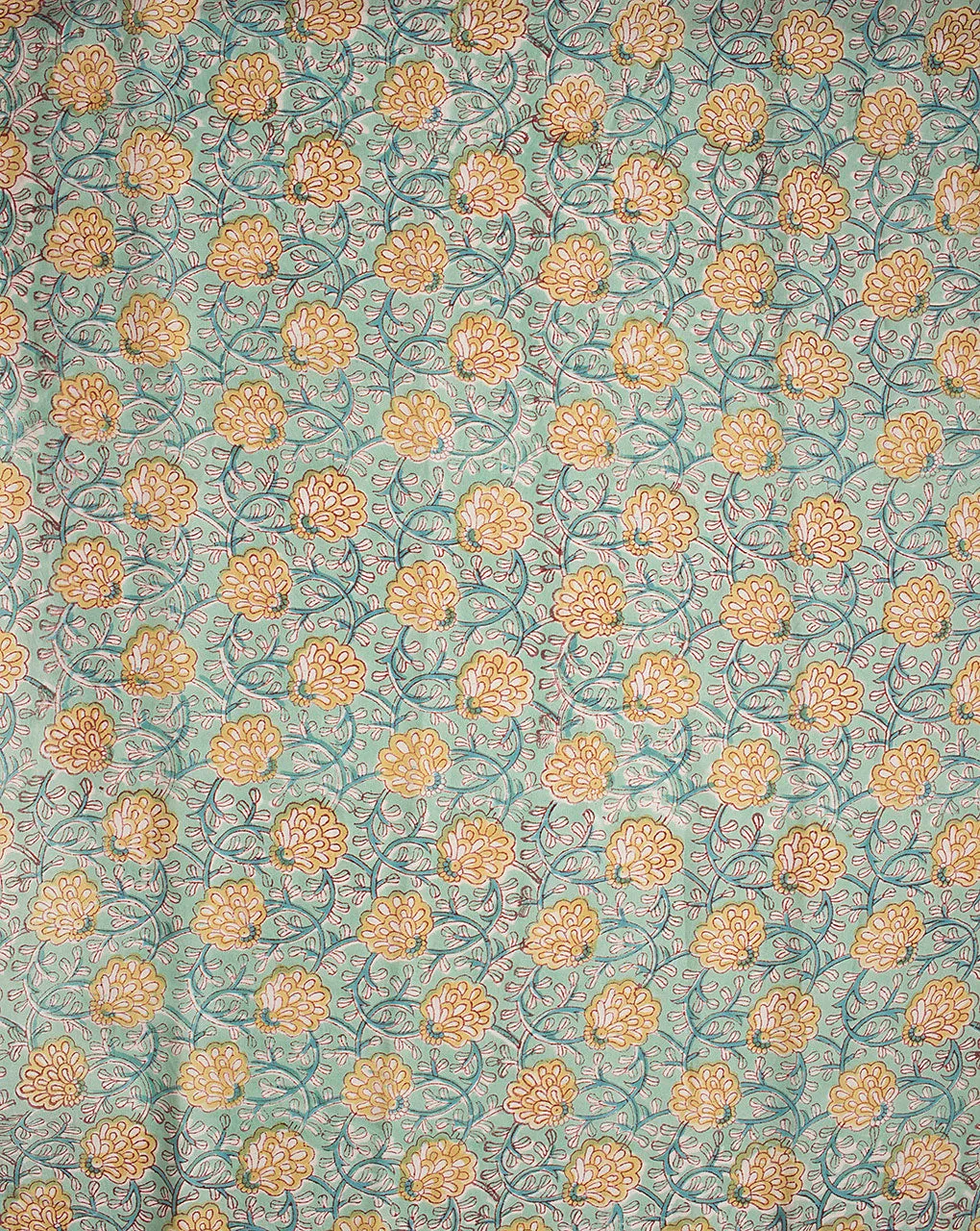 Abstract  Hand Block Liva Cotton Fabric