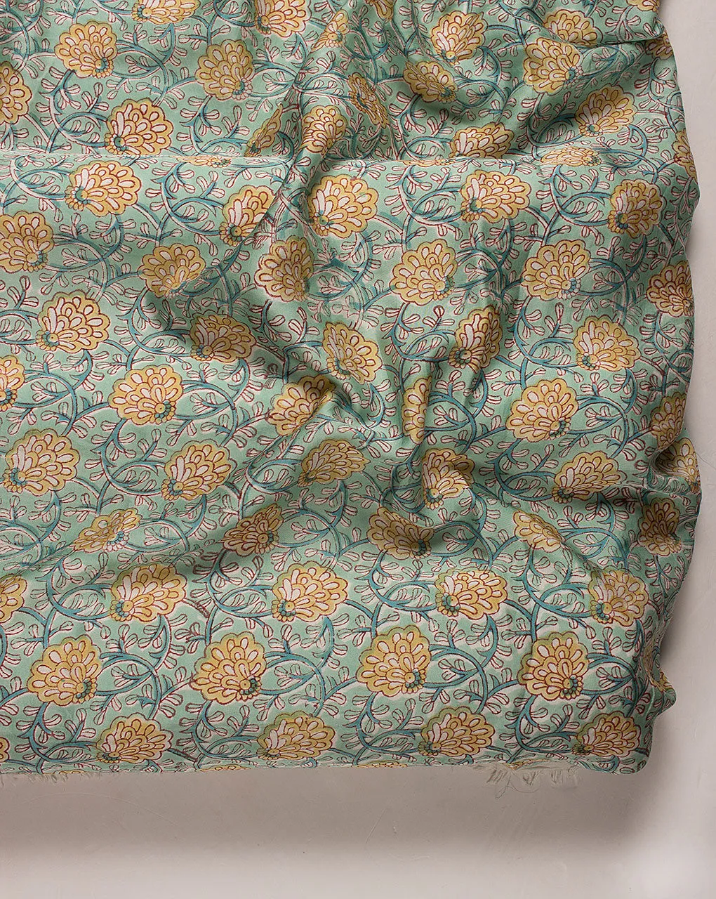 Abstract  Hand Block Liva Cotton Fabric