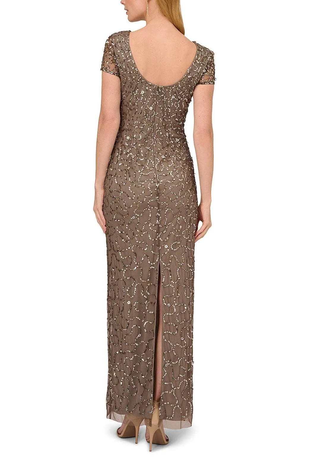 Adrianna Papell AP2E208616 - Scoop Back Sequin Evening Gown