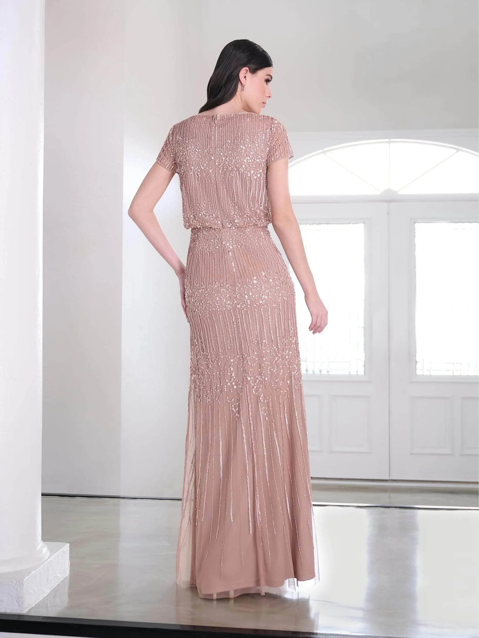 Adrianna Papell Platinum 40461 - Beaded Long Dress