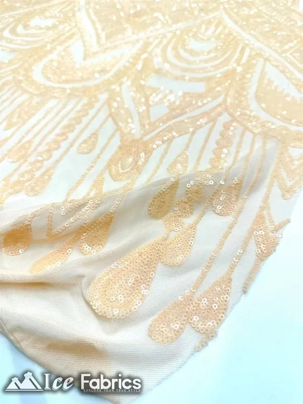 African Sequin Fabric 4 Way Spandex Stretch Sequin Fabric