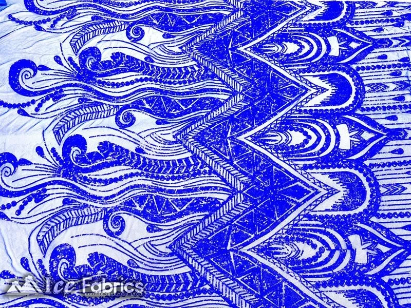 African Sequin Fabric 4 Way Spandex Stretch Sequin Fabric
