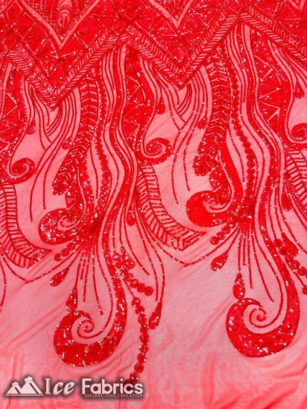 African Sequin Fabric 4 Way Spandex Stretch Sequin Fabric