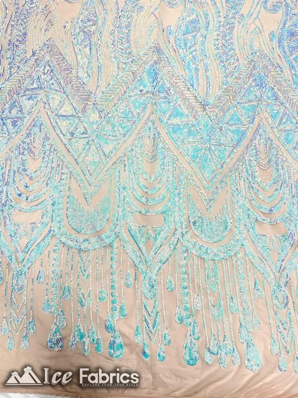African Sequin Fabric 4 Way Spandex Stretch Sequin Fabric