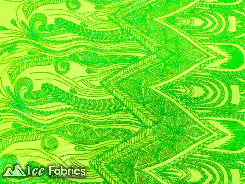 African Sequin Fabric 4 Way Spandex Stretch Sequin Fabric
