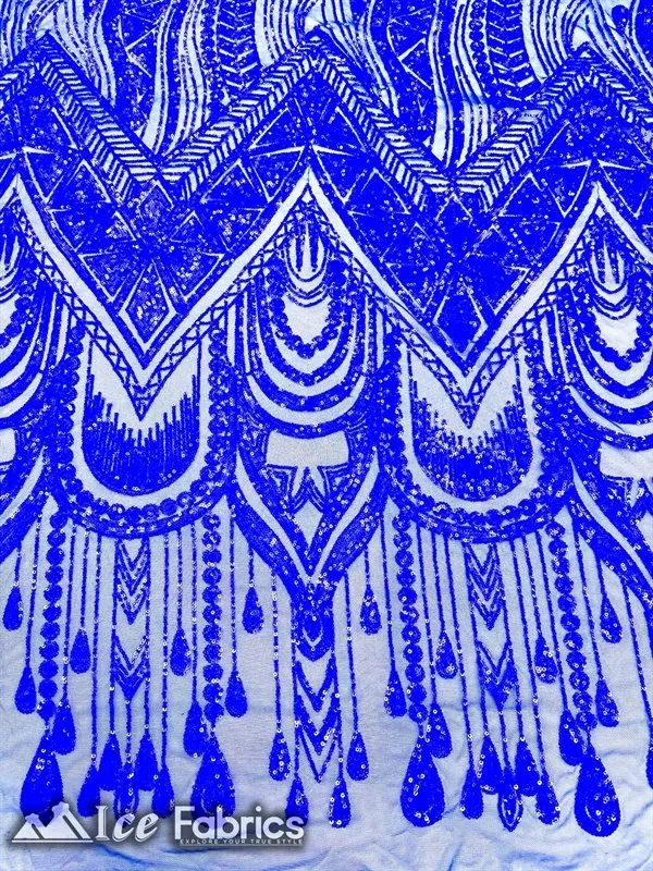 African Sequin Fabric 4 Way Spandex Stretch Sequin Fabric