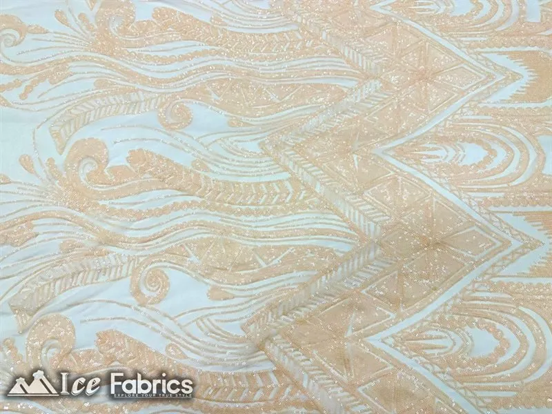 African Sequin Fabric 4 Way Spandex Stretch Sequin Fabric