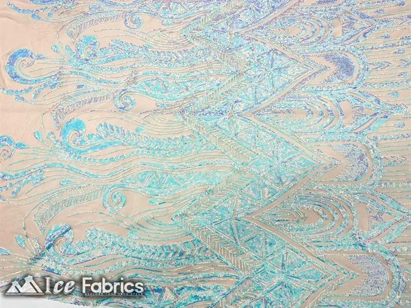 African Sequin Fabric 4 Way Spandex Stretch Sequin Fabric