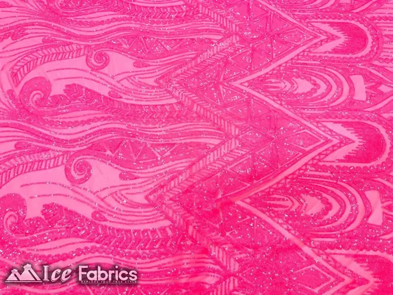 African Sequin Fabric 4 Way Spandex Stretch Sequin Fabric