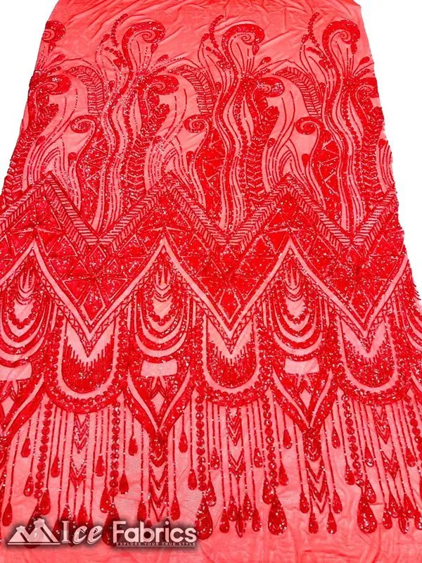 African Sequin Fabric 4 Way Spandex Stretch Sequin Fabric