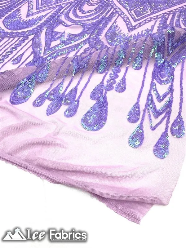 African Sequin Fabric 4 Way Spandex Stretch Sequin Fabric