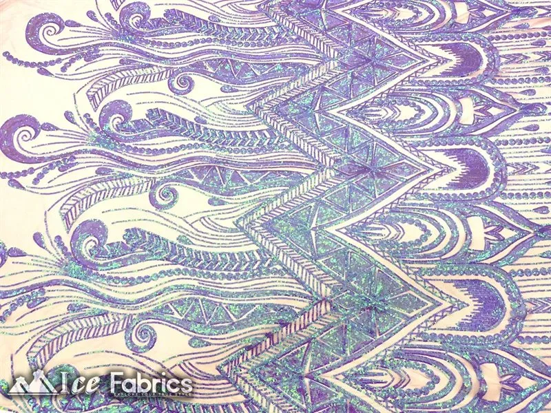 African Sequin Fabric 4 Way Spandex Stretch Sequin Fabric