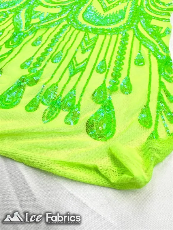 African Sequin Fabric 4 Way Spandex Stretch Sequin Fabric
