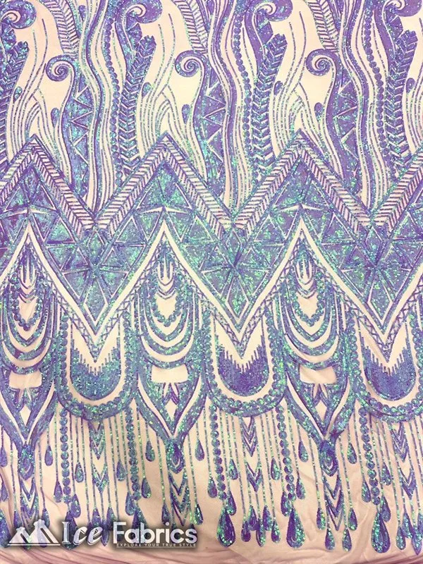 African Sequin Fabric 4 Way Spandex Stretch Sequin Fabric