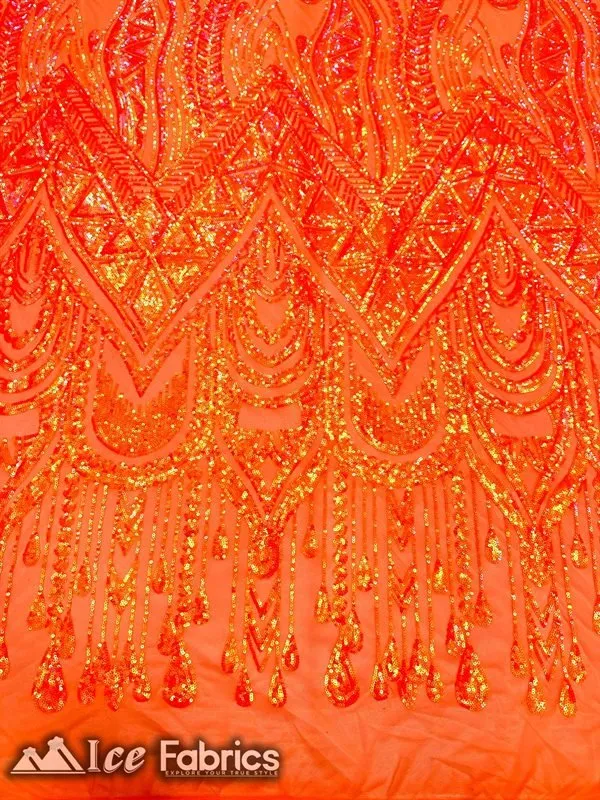 African Sequin Fabric 4 Way Spandex Stretch Sequin Fabric