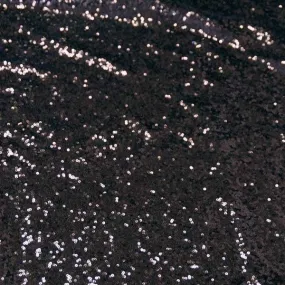 All Over Black Mesh Glitz Mini Sequins Fabric
