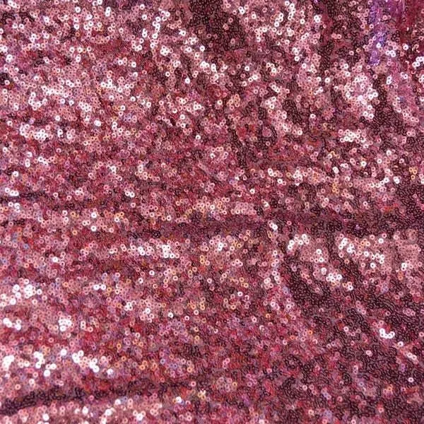 All Over Dusty Rose Mesh Glitz Mini Sequins Fabric