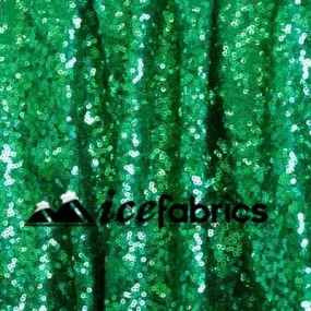 All Over Kelly Green Mesh Glitz Mini Sequins Fabric