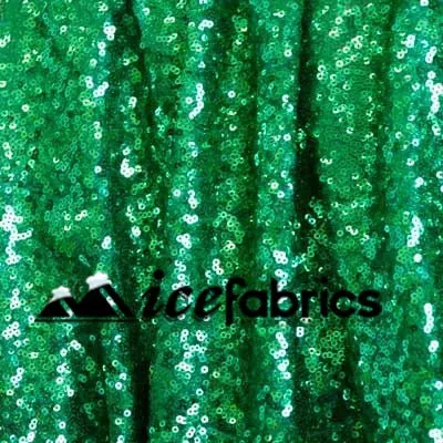 All Over Kelly Green Mesh Glitz Mini Sequins Fabric