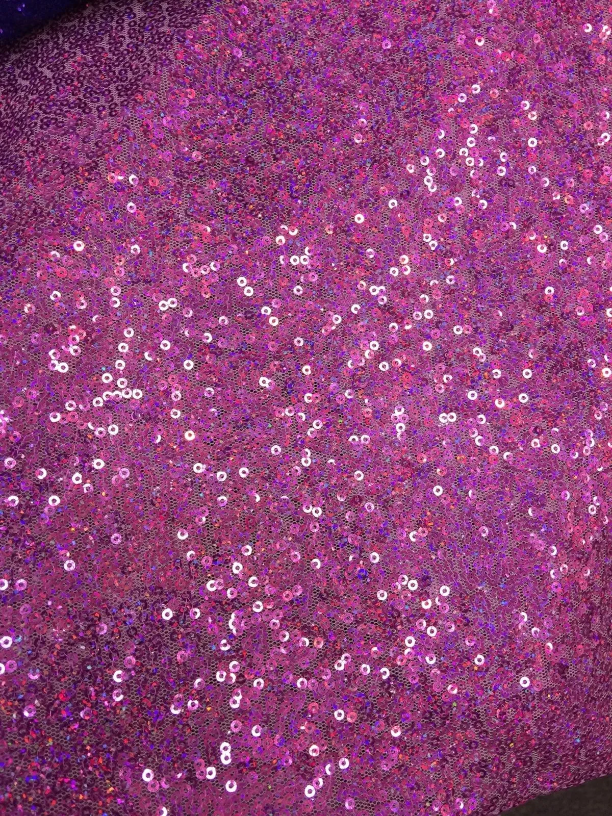 All Over Lavender Iridescent Mesh Glitz Mini Sequins Fabric
