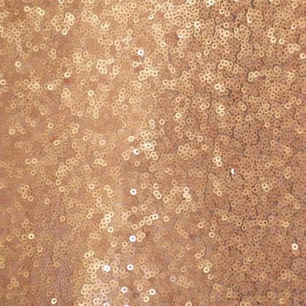 All Over Matte Dark Gold Mesh Glitz Mini Sequins Fabric