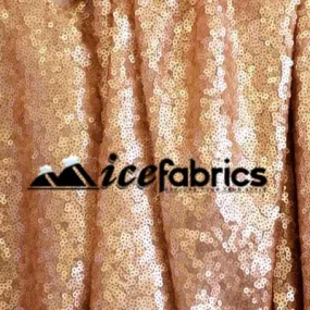 All Over Matte Dark Gold Mesh Glitz Mini Sequins Fabric