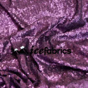 All Over Matte Purple Mesh Glitz Mini Sequins Fabric