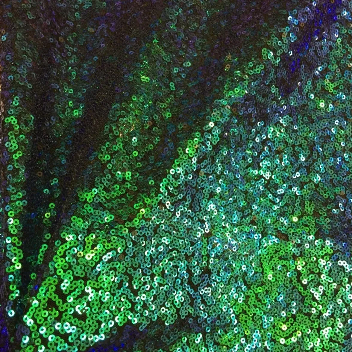 All Over Mermaid Iridescent Mesh Glitz Mini Sequins Fabric