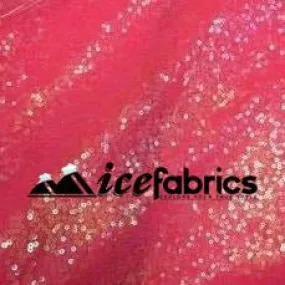 All Over Pink Iridescent Mesh Glitz Mini Sequins Fabric