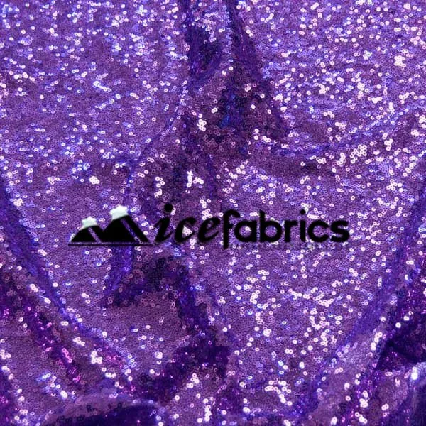 All Over Purple Mesh Glitz Mini Sequins Fabric