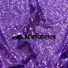 All Over Purple Mesh Glitz Mini Sequins Fabric