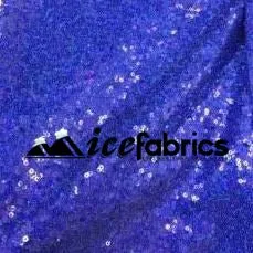 All Over Royal Iridescent Mesh Glitz Mini Sequins Fabric