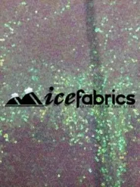All Over Silver Iridescent Mesh Glitz Mini Sequins Fabric
