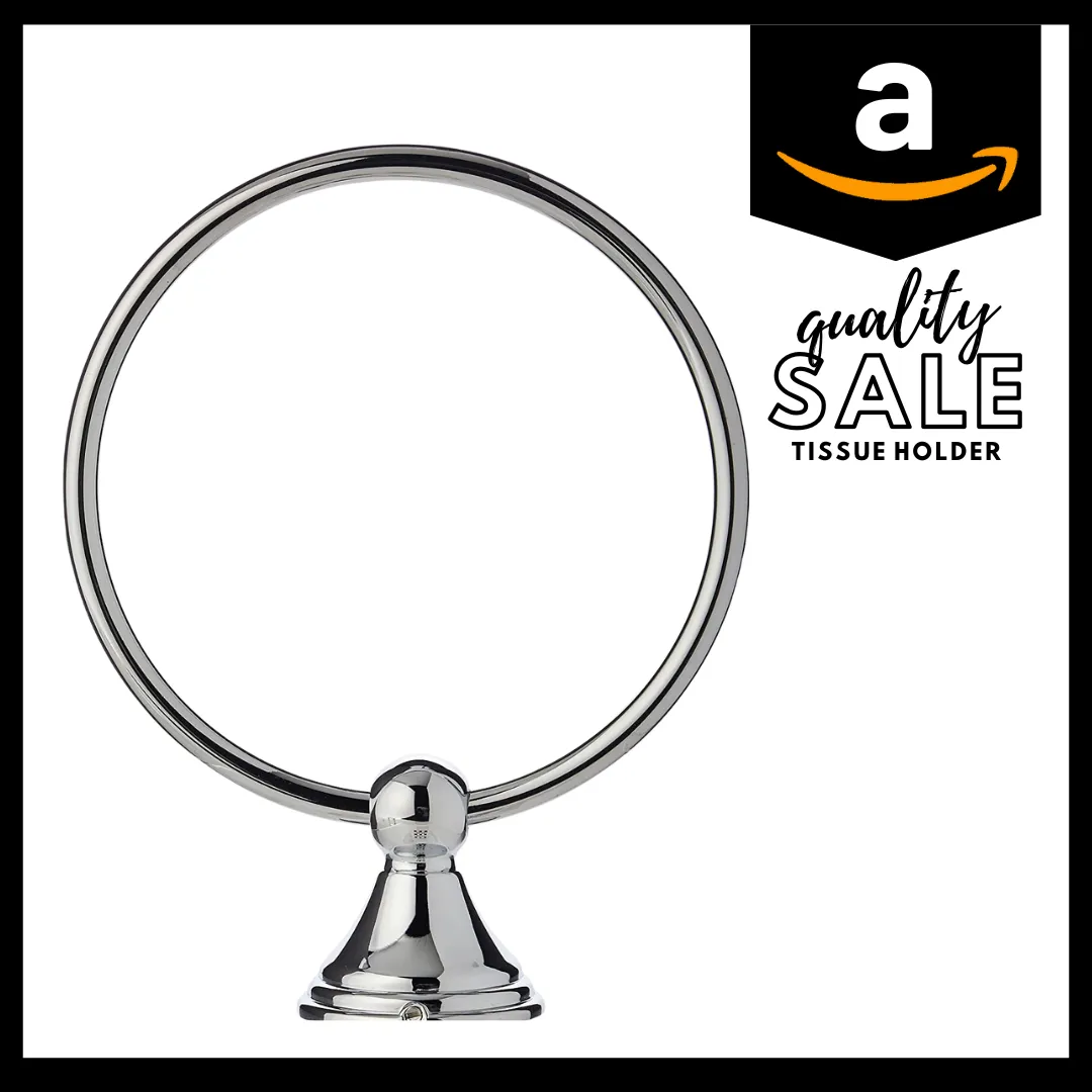 AmazonBasics Modern Towel Ring - Chrome