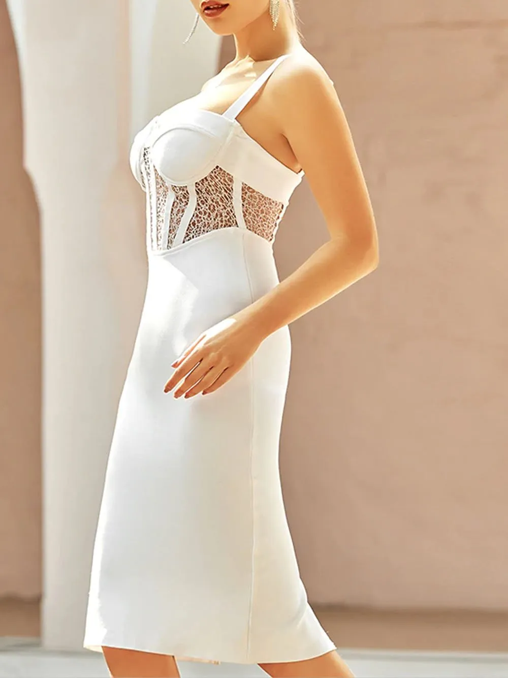 AMELIA Corset Midi Dress