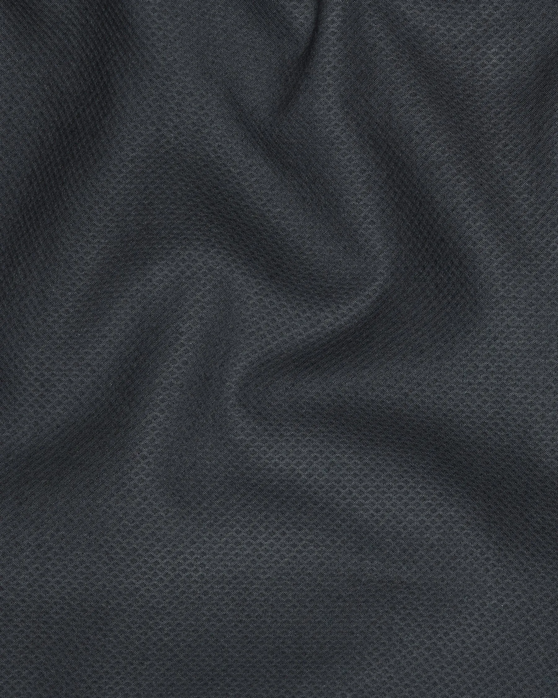 Anchor Grey Textured Premium Cotton Double Breasted Suit