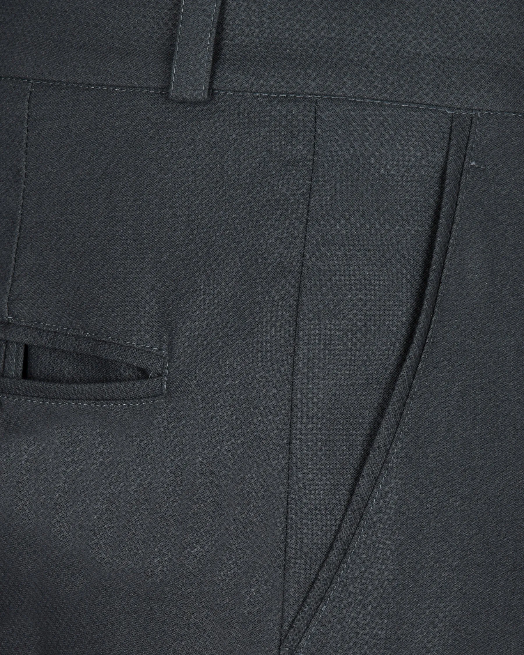 Anchor Grey Textured Premium Cotton Double Breasted Suit