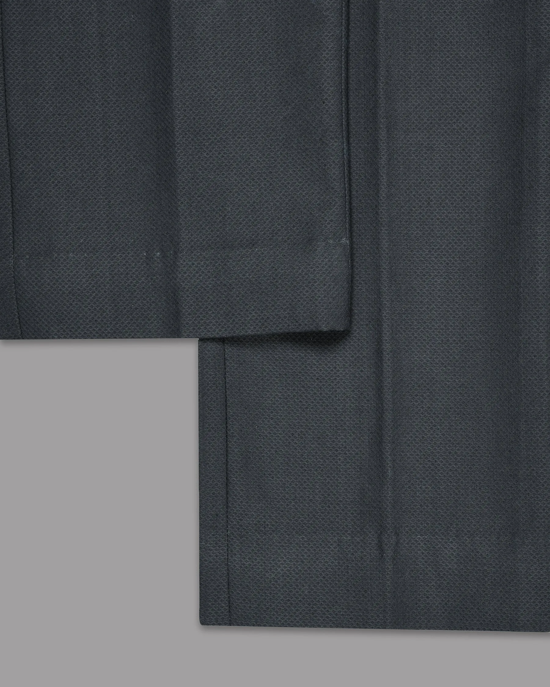 Anchor Grey Textured Premium Cotton Double Breasted Suit