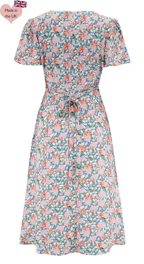 Betty Tea Dress in Pink Hydrangea