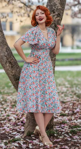 Betty Tea Dress in Pink Hydrangea