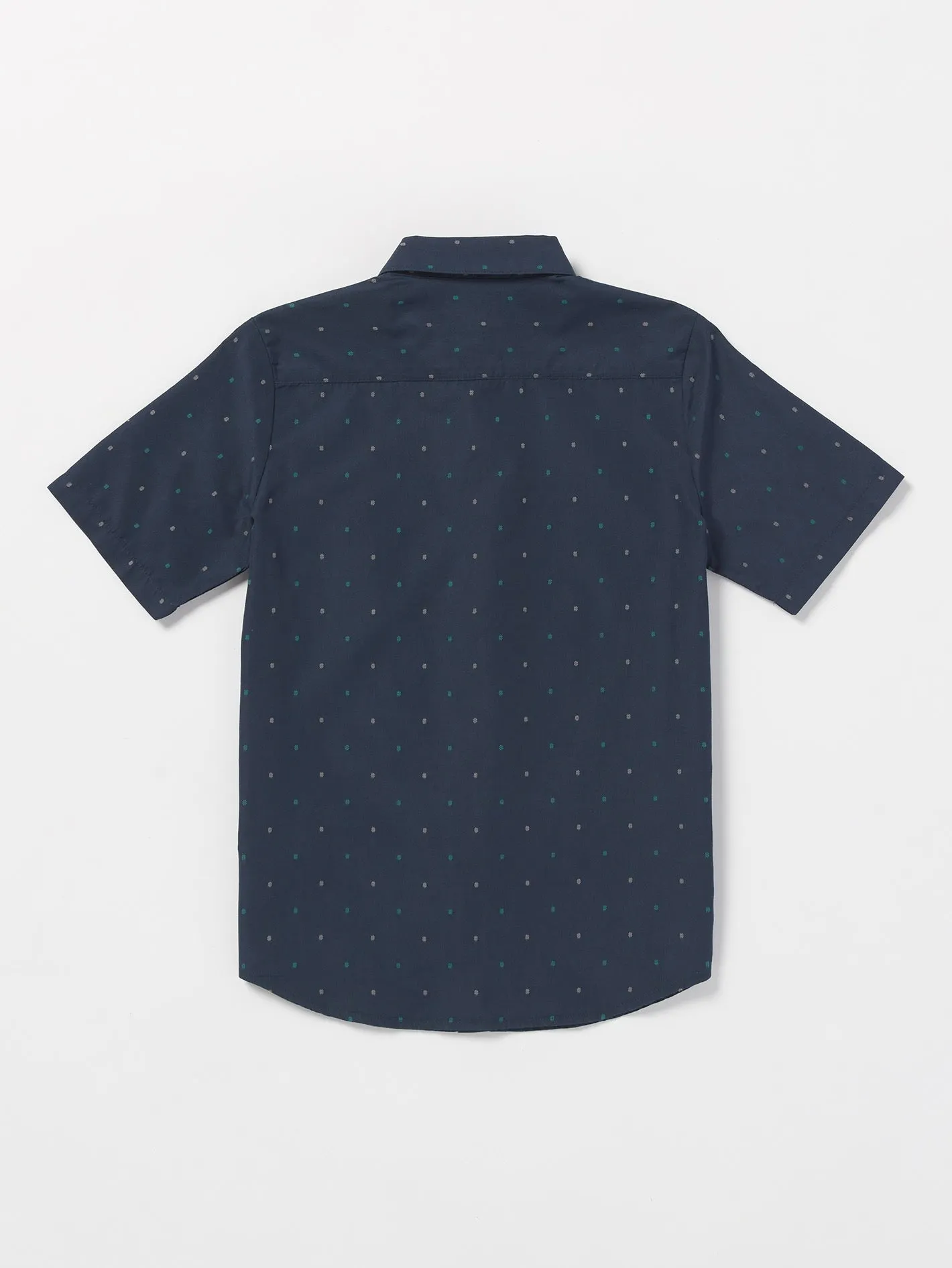 Big Boys Hone Stone Woven Short Sleeve Shirt - Navy