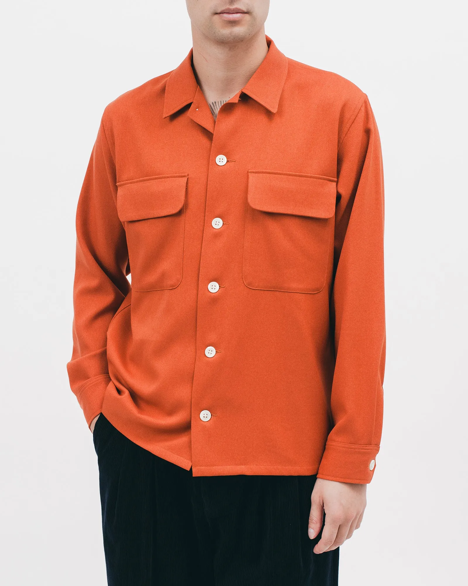 Boxy LS Shirt - Terracotta
