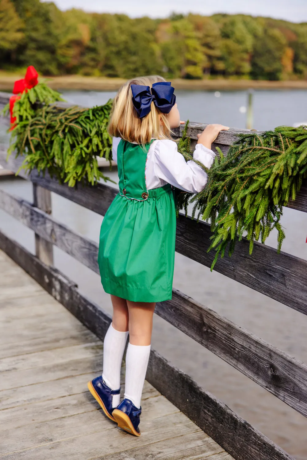 Brady Button In Dress - Kiawah Kelly Green with Merritt Park Plaid