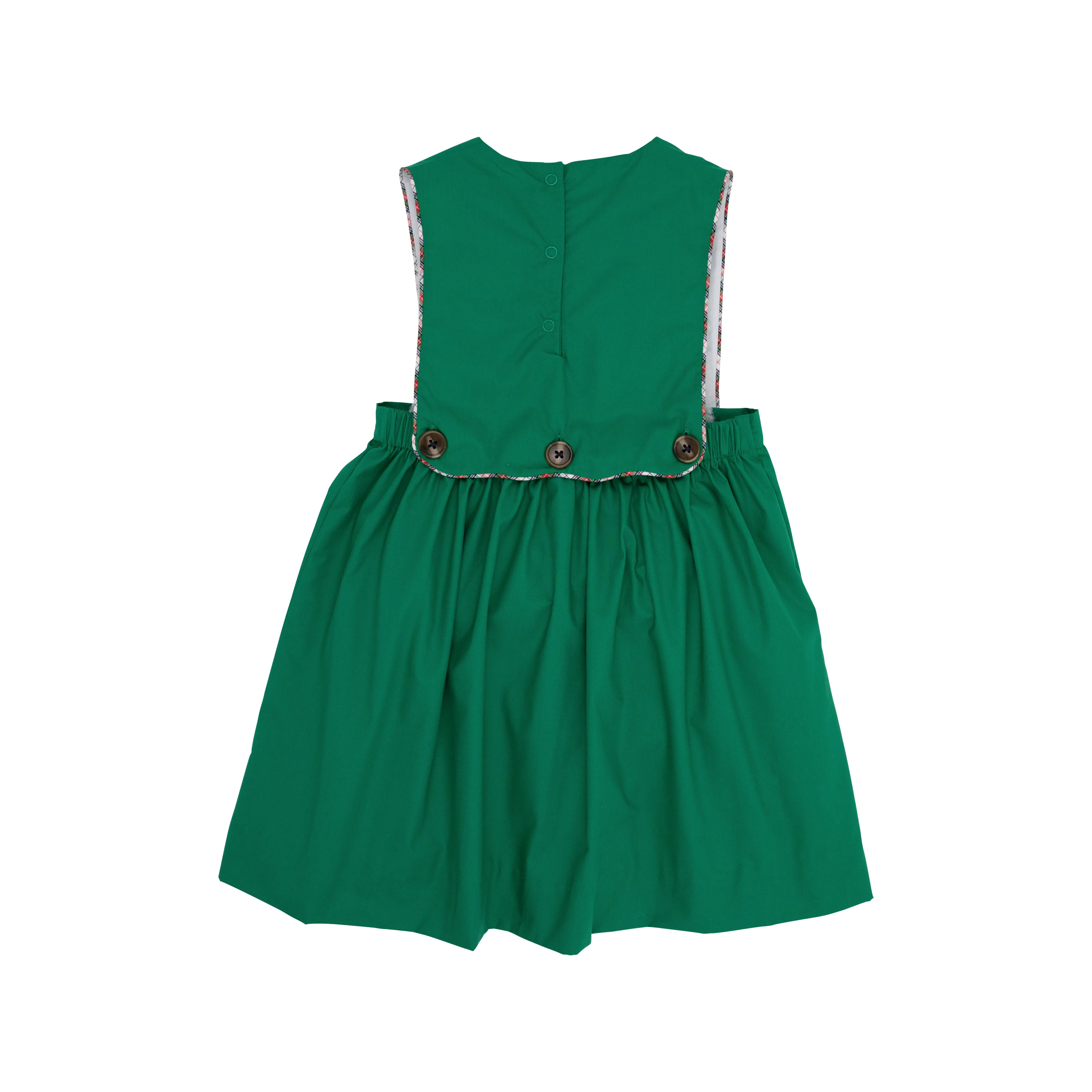 Brady Button In Dress - Kiawah Kelly Green with Merritt Park Plaid