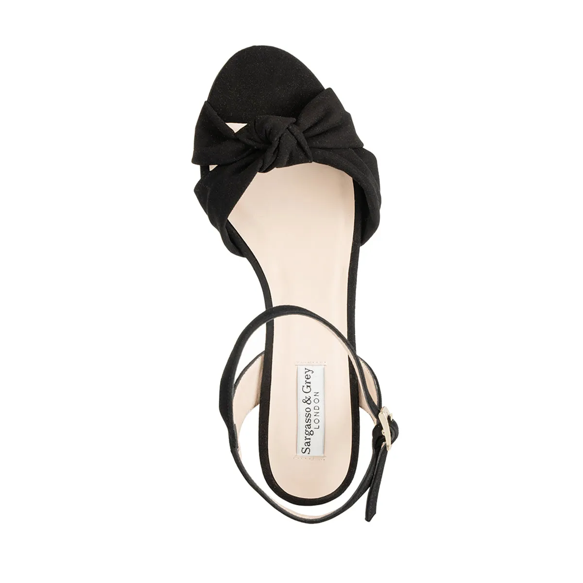 Carrie - Wide Fit Block Heel Sandal - Black Suede